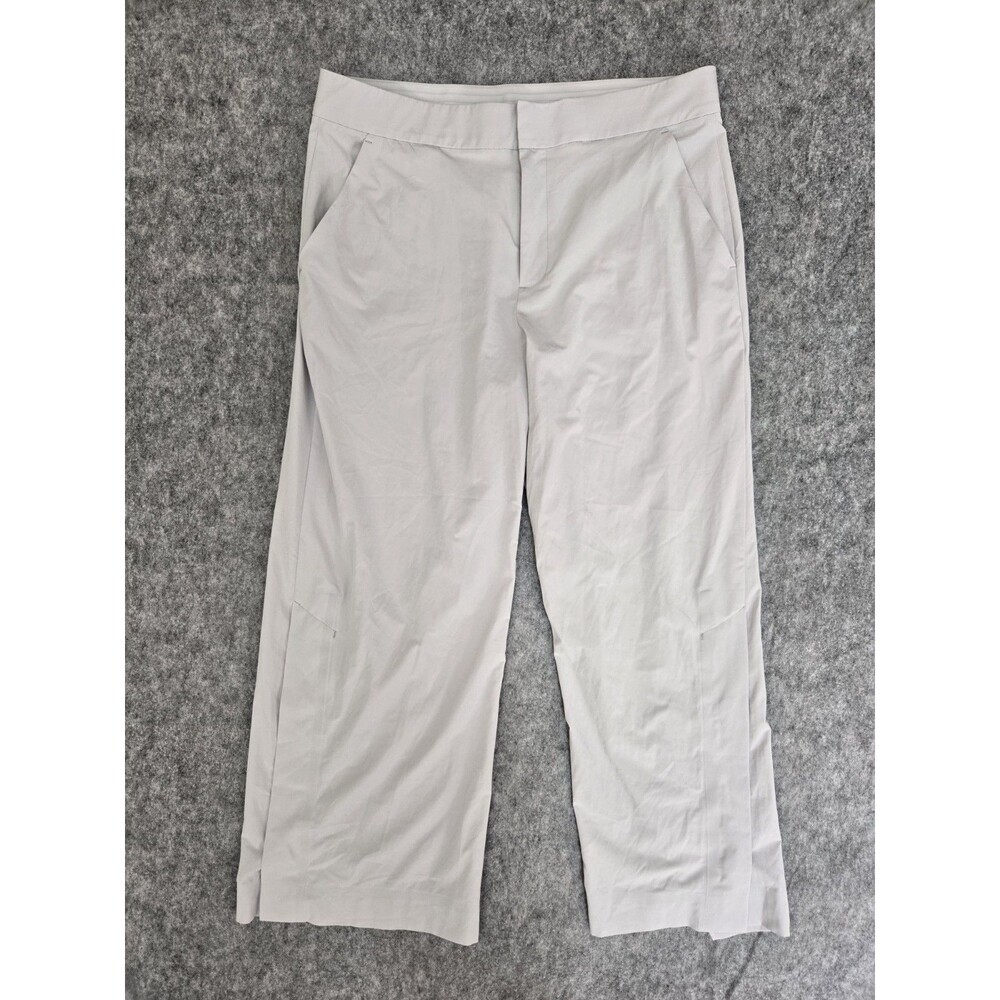 Athleta Pants Womens 12 Tall Tribeca Crop Wide Leg Stretch Tern Grey Lightweight